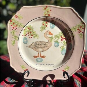 Anthropologie Lou Rota 12 Days of Christmas Dessert Plate